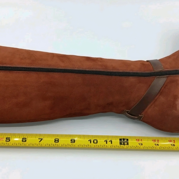 Alberto Fermani Rust Suede Ext & Soft Leather Interior Wedge Knee Boots Sz 7 - Picture 7 of 15